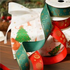 Лента новогодняя, Снежное кружево, 2,5 см х 2,7 м, в ассортименте в магазинах FixPrice