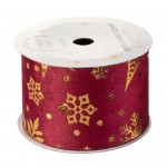 Лента новогодняя, Снежное кружево, 5 см х 2,7 м, в ассортименте Лента новогодняя, Снежное кружево, 5 см х 2,7 м, в ассортименте