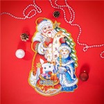 Плакат новогодний, Снежное кружево, 42х26 см, в ассортименте Плакат новогодний, Снежное кружево, 42х26 см, в ассортименте