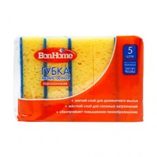 Губка хозяйственная поролоновая, BonHome, 5 шт. в магазинах FixPrice