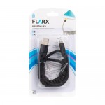 Кабель USB, FLARX, 120 см, в ассортименте Кабель USB, FLARX, 120 см, в ассортименте