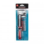 Набор бит и торцевых головок с рукояткой, Master Hand, 19 предметов Набор бит и торцевых головок с рукояткой, Master Hand, 19 предметов