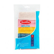 Набор тряпок из микрофибры, BonHome, 20х30 см, 5 шт. в магазинах FixPrice