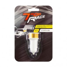 Зарядное USB-устройство в салон авто 2 в 1, Top Race, в ассортименте в магазинах FixPrice