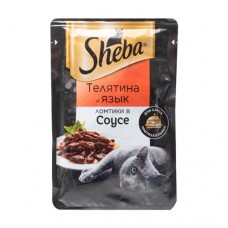 Мягкий корм для кошек, Sheba, телятина и язык, 75 г в магазинах FixPrice