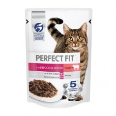 Влажный корм для взрослых кошек, Perfect Fit, говядина в соусе, 75 г в магазинах FixPrice
