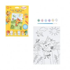 Холст для росписи по номерам, ТРИ КОТА, в ассортименте в магазинах FixPrice