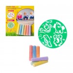 Набор для рисования на асфальте Мелки с трафаретами, Sport&Fun, в ассортименте Набор для рисования на асфальте Мелки с трафаретами, Sport&Fun, в ассортименте