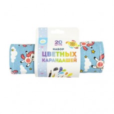 Набор цветных карандашей в чехле, Kid`s Fantasy, 20 шт., в ассортименте в магазинах FixPrice