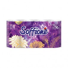 Туалетная бумага, Soffione, 3 слоя, 8 рулонов в магазинах FixPrice