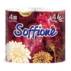 Туалетная бумага, Soffione, 4 слоя, 4 рулона в магазинах FixPrice