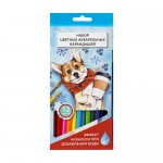 Набор цветных акварельных карандашей, 12 цветов, кисть в комплекте, в ассортименте Набор цветных акварельных карандашей, 12 цветов, кисть в комплекте, в ассортименте