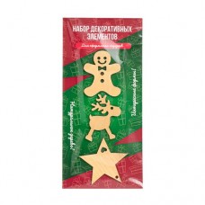 Набор декоративных элементов для оформления подарков, 3 шт., в ассортименте в магазинах FixPrice Набор декоративных элементов для оформления подарков, 3 шт., в ассортименте в магазинах FixPrice