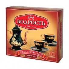 Чай чёрный Классический, БОДРОСТЬ, 100 пакетиков в магазинах FixPrice