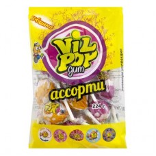 Леденец карамельный на палочке Vil Pop Gum, ассорти, 224 г в магазинах FixPrice