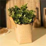 Декоративное металлическое кашпо с ручками, 9х12 см, в ассортименте