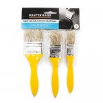 Набор кистей плоских малярных, Master Hand, 3 шт., в ассортименте Набор кистей плоских малярных, Master Hand, 3 шт., в ассортименте