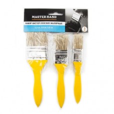 Набор кистей плоских малярных, Master Hand, 3 шт., в ассортименте в магазинах FixPrice