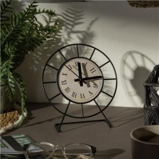 Часы настольные металлические, 16,5х15,5х5 см в магазинах FixPrice