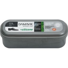 Щетка для обуви DAMAVIK Silicone губка с пропиткой в футляре черная в магазинах Лента