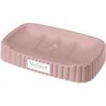 Мыльница БЫТПЛАСТ Velvet, пластик, розовый