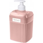 Диспенсер для мыла БЫТПЛАСТ Velvet, пластик, розовый