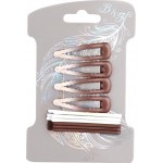 Набор аксессуаров для волос B&H заколки клик-клак 4шт, невидимки 6шт, белый, кофейный, Арт. W0070 Набор аксессуаров для волос B&H заколки клик-клак 4шт, невидимки 6шт, белый, кофейный, Арт. W0070