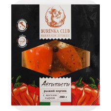 Антипасти BURENKA CLUB Рыжий перчик фаршированный мягким сливочным сыром в масле, 280г в магазинах Лента