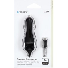 Устройство зарядное для автомобиля DEPPA micro USB 1A в магазинах Лента