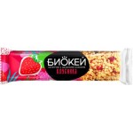 Батончик фруктово-злаковый БИОКЕЙ с клубникой и цельными злаками, 25г