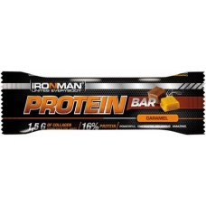 Батончик протеиновый IRONMAN Protein Bar Карамель, в темной глазури, с коллагеном, 50г в магазинах Лента