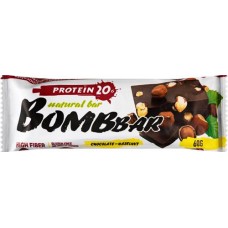 Батончик протеиновый BOMBBAR Шоколад-фундук, 60г в магазинах Лента