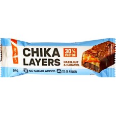 Батончик протеиновый CHIKALAB Chika Layers Лесной орех с карамелью, глазированный, 60г в магазинах Лента