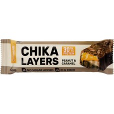 Батончик протеиновый CHIKALAB Chika Layers Соленая карамель и арахис, глазированный, 60г в магазинах Лента
