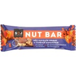 Батончик ореховый SOJ Nut Bar миндаль-кешью с ирисо-сливочным вкусом, с соленой карамелью, 40г Батончик ореховый SOJ Nut Bar миндаль-кешью с ирисо-сливочным вкусом, с соленой карамелью, 40г