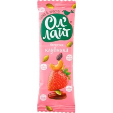 Батончик фруктово-ореховый ОЛ'ЛАЙТ Клубничный, 30г в магазинах Лента