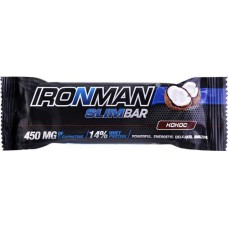 Батончик IRONMAN Slim Bar Кокос, в темной глазури, с L-карнитином, 50г в магазинах Лента