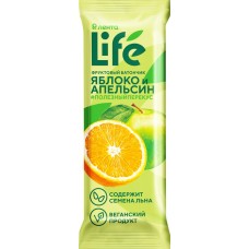 Батончик фруктовый ЛЕНТА LIFE Яблоко и апельсин, 33г в магазинах Лента