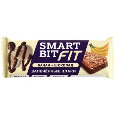 Батончик SMARTBIT FIT запеченные злаки, банан и шоколад, 45г в магазинах Лента