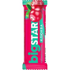 Батончик злаковый BIG STAR с клюквой, 40г в магазинах Лента