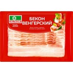 Бекон копчено-вареный ВЕЛКОМ Венгерский, нарезка, 200г