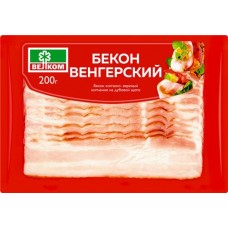 Бекон копчено-вареный ВЕЛКОМ Венгерский, нарезка, 200г в магазинах Лента