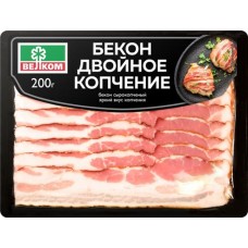 Бекон сырокопченый ВЕЛКОМ двойного копчения, нарезка, 200г в магазинах Лента