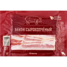 Бекон сырокопченый ЛЕНТА Классический, нарезка, 200г в магазинах Лента