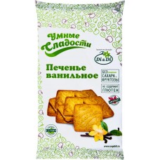 Печенье безглютеновое УМНЫЕ СЛАДОСТИ Ванильное, на стевии, 230г в магазинах Лента Печенье безглютеновое УМНЫЕ СЛАДОСТИ Ванильное, на стевии, 230г в магазинах Лента
