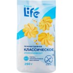 Печенье безглютеновое ЛЕНТА LIFE Классическое, сдобное, 250г Печенье безглютеновое ЛЕНТА LIFE Классическое, сдобное, 250г