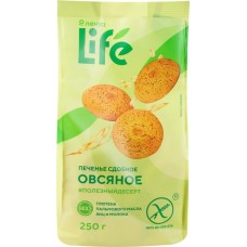 Печенье безглютеновое ЛЕНТА LIFE Овсяное, сдобное, 250г в магазинах Лента