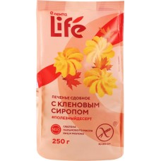 Печенье безглютеновое ЛЕНТА LIFE с кленовым сиропом, сдобное, 250г в магазинах Лента