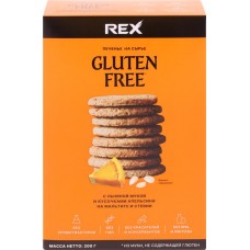 Печенье льняное PROTEINREX сдобное с кусочками апельсина, на мальтите и стевии, 200г в магазинах Лента