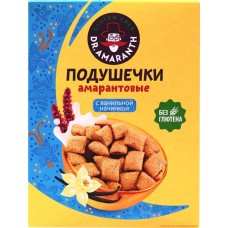 Подушечки безглютеновые DR. AMARANTH Амарантовые со вкусом ванили, 180г в магазинах Лента